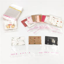 500Pcs Paper Ear Studs Packaging Card Jewelry Display  Card 2.5x3.5cm With 500Pcs OPP Bags For Fashion Small Earring Packaging 2024 - buy cheap