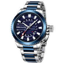 MEGALITH Top Brand Men Watches Fashion Luxury Quartz Watches Mens Military Sports Waterproof Wristwatch Clock Relogio Masculino 2024 - buy cheap