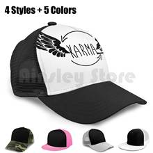 Karma boné de beisebol ajustável snapback chapéus hip hop karma bom mau exclusivo escolhas sorte legal decisões vida anjo demônio cauda 2024 - compre barato