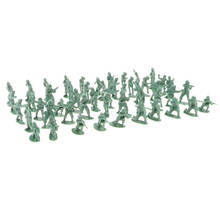 Set of 100pcs Plastic 2cm Toy Soldiers Figurine Army Sand Scene Model Kits 2024 - buy cheap