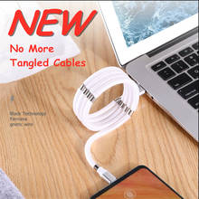 2020 New Self Winding Charging Cable Magnetic Portable Easy Storage Quick charging Cable For iphone Type C Cables Micro USB 2024 - buy cheap