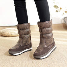 Women snow boots 2021 winter shoes thick fur non-slip waterproof women winter boots black for -40 degrees 2024 - buy cheap