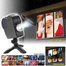 Christmas Halloween Laser Projector 12 Movies Disco Light Mini Window Display Home Projector Indoor Outdoor Wonderland Projector 2024 - buy cheap