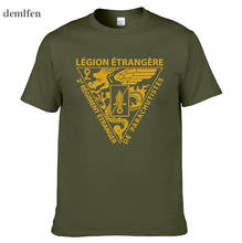 Novo francês estrangeiro legion forças especiais exército da guerra mundial t camisa tshirt homme camisetas masculino algodão t-shirts topos 2024 - compre barato