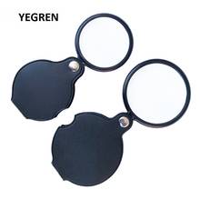Mini Pocket Magnifier Lightweight Foldable Magnifying Glass Reading Maps Menus Documents Glass 6X50mm 5X60mm leatherette Cover 2024 - buy cheap
