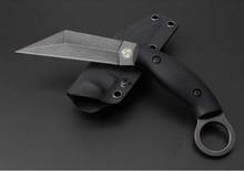 Karambit-cuchillo de hoja fija para caza, navaja de bolsillo de supervivencia con mango DC53 G10, herramientas múltiples EDC, ideal para regalo de Navidad 2024 - compra barato