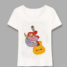 Camiseta de verão de manga curta, camiseta feminina, estampada, estilo bowie, vintage, design de guitarra, novidade, camiseta de menina, harajuku 2024 - compre barato