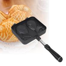 Taiyaki japonês em forma de peixe bakeware waffle pan maker 2 molde ferramentas de bolo em casa 2024 - compre barato