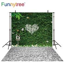 Funnytree-telón de fondo de San Valentín para sesión fotográfica, telón de fondo con diseño de plantas y flores, ideal para estudio de fotografía y pared, 14 de febrero 2024 - compra barato