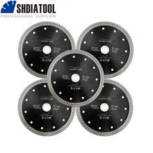 SHDIATOOL 5pcs Dia 6" Hot pressed sintered Mesh Turbo Diamond Saw blade 150mm Dry or Wet Cutting Disc For Stone Hard material 2024 - buy cheap