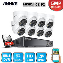 ANNKE-sistema de cámaras de seguridad para exteriores, Kit de seguridad resistente a la intemperie, 5MP, Lite, H.265 + DVR, 8 unidades 2024 - compra barato
