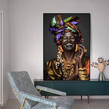 Arte africana hd impressão poster estilo étnico preto mulher pintura em tela salão decoração de casa imagem 2024 - compre barato