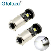 Lâmpada led gflolza ba9s h6w t4w, lâmpada sem polaridade 3030 3smd para freios com placa de licença, luz branca 6000k 2024 - compre barato