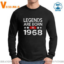 Camiseta de cumpleaños del Día del Padre para hombres, camisa de manga larga Vintage Legends are Born in 1968, Retro, año de nacimiento 2024 - compra barato