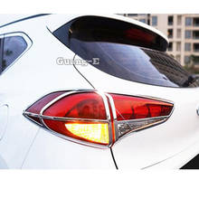 Car Rear Tail Back Light Lamp Detector Frame Stick Chrome ABS Cover Trim Switch 4pcs For Hyundai Tucson 2015 2016 2017 2018 2024 - buy cheap