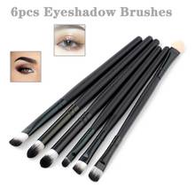 6pcs/set Professional Eyeshadow Brushes Cosmetics Powder Eyeliner Eye Shadow Brow Makeup Brush Kit Blending Reusable Soft Tools 2024 - buy cheap