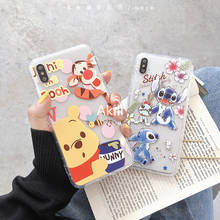 DISNEY Winnie the Pooh Silicone Case for IPhone 11 12Pro Xs Max iPhone SE 2020 6 7 8 Plus Official Liquid Silicon 360 Full Cover 2024 - buy cheap