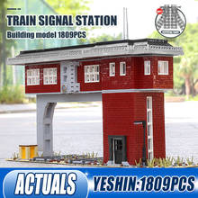Mould King 12009 High-tech Car Toys MOC Railway Signal Tower For Train Model Building Blocks Bricks Kids Birthday Gifts 2024 - buy cheap
