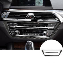 Cubierta embellecedora de CD y Panel de CA de consola de fibra de carbono para BMW serie 5, G30, 2017-2021, accesorios de decoración interior de coche, 1 unidad 2024 - compra barato