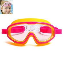 Óculos de natação para meninos e meninas, armação grande de silicone macia e transparente, proteção uv para mergulho 2024 - compre barato