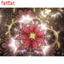 FATCAT 5D Diy Diamond Embroidery Dazzling flower Full square round DIY Diamond Painting Cross Stitch Rhinestone Mosaic AE673 2024 - buy cheap