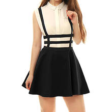 Women Casual A Line Skirt Solid Sling Hollow Short Black Mini Skirt for Summer JL 2024 - buy cheap