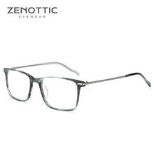 ZENOTTIC Square Glasses Frame For Men Acetate Optical Myopia Hyperopia Eyewear Clear CR-39 Lens Prescription Eyeglasses Frame 2024 - buy cheap