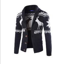 Мужской свитер, осенний Новый теплый пуловер с воротником, Повседневные свитера 2024 - купить недорого