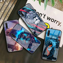 2.bear tiger lion Tempered Glass Case For Samsung Galaxy A10S A10E A20S A20E A30S A40 A50S A60 A70 A80 A90 A6 A7 A8 Shell 2024 - buy cheap