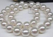 18 "10,3-11,8 мм натуральный Южное море белый круглый AAA жемчужное ожерелье 2024 - купить недорого