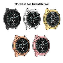 Capa de relógio à prova de arranhões, capa protetora macia de tpu para ticwatch pro 3, acessórios para smartwatch com proteção de alta resistência 2024 - compre barato