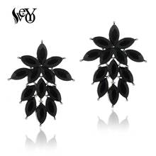 VEYO Trendy Flower Crystal Stud Earrings Party Earrings For Woman Fashion Jewelry Gift Wholesale 2024 - buy cheap