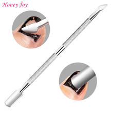 2 Way Spoon Pusher Stainless Steel Cuticle Remover Double Sided Finger Dead Skin Push Nail Art Tools Cuticle Manicure Pedicure 2024 - buy cheap
