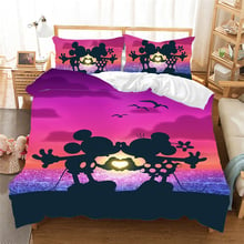 Pink Mickey Minnie Bedding Set Lovely Couple Queen King Size Bed St Children Duvet Cover Pillow Cases Comforter Bedding Sets Buy Cheap In An Online Store With Delivery Price Comparison Specifications