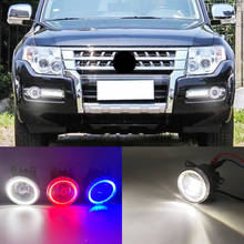 Mitsubishi montero-pajero sport 2014-2019, 2 funções, luz diurna drl, lâmpada de anjo para esportes, farol de neblina 2024 - compre barato