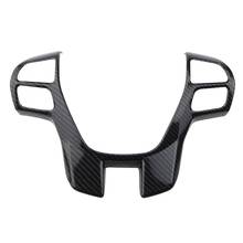 Carbon Fiber Steering Wheel Cover Trim Frame Decorator Sticker Car Accessories for Ford Ranger Everest Endeavour 2015+ 2024 - buy cheap