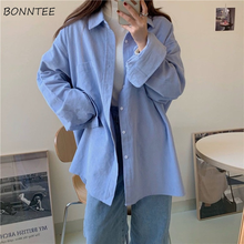 Shirts Women Single-breasted Straight Ins Leisure All-match Ladies Harajuku Vintage Students Korean Pockets Formal Long-sleeve 2024 - buy cheap