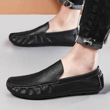Мужские лоферы высокого качества, Модная легкая обувь для вождения, повседневная обувь из натуральной кожи на плоской подошве, Офисная Уличная обувь 2024 - купить недорого