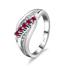 Luxo boemia estilo atraente design jóias roxo aaa cristal 925 prata esterlina anel atacado frete grátis 2024 - compre barato