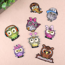 1Pcs Owl Embroidery Patch Heat Transfers Iron On Sew On Patches for Clothing DIY Clothes Stickers Decorative Appliques 47317 2024 - buy cheap