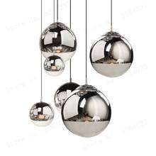 BDBQBL Modern Classic Electroplate Pendant Light Famous Design Silver Glass Mirror Durface Star Ball for Palor Home Bar Room E27 2024 - buy cheap