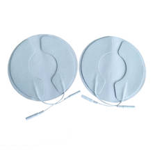 Par de pads de eletrodo mama, adesivo de peito fisioterapia jack 2.0mm para massagem mama 2024 - compre barato