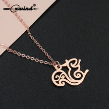 Cxwind Stainless Steel Lovely Squirrel Necklace Cute Animal Hamster Pendants Necklaces Choker for Women Kids Charm Jewelry 2024 - buy cheap