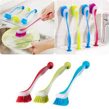 Multifunction cleaning brush vertical Washing Tool Long handle Handle Brush Home Kitchen Suction Cup Pot Scrub Cleaning Brush 2024 - buy cheap