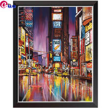 Diy New York Times Square Wallpaper Decorative Painting Artwork 5d Diamond Painting Square Drill Round Diamond Mosaic Embroidery 2024 - buy cheap