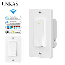 UNKAS WiFi Wall Light Switch Smart Life / Tuya APP Remote Control Work With Alexa Echo Google Home IFTTT Outlet 2024 - buy cheap