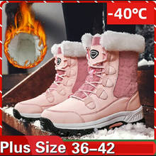 Kamucc botas femininas para inverno, calçados femininos de neve, bota de inverno para mulheres, calçados até o tornozelo 2024 - compre barato