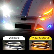 CSCSNL 1Pair Car Headlight Eyebrow Decoration Turn Signal DRL LED For Ford Focus 3 MK3 2012 2013 2014 2015 Daytime Running Light 2024 - buy cheap