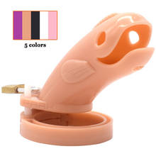 Newest Whale Type Cock Cage With 5 Card Ring Male Chastity Device Chastity Cage Penis Bondage Whale Plastic Penis Cage Sex Lock. 2024 - buy cheap
