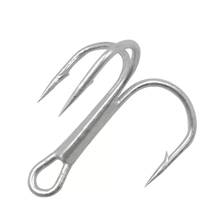 10Pcs/Box Fishing Treble Hook Set  Barbed 1/0# 2/0# 3/0# High Carbon Steel Triple Hooks Sea Carp Fishing Tackle Fish Accessories 2024 - buy cheap